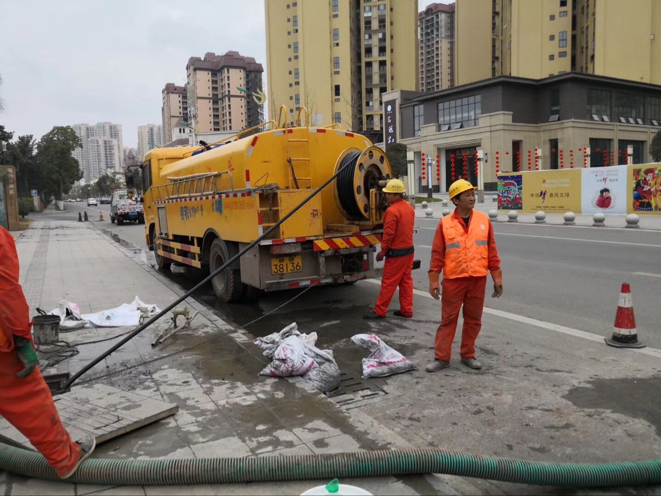 琼山排污管道清淤-管道清洗